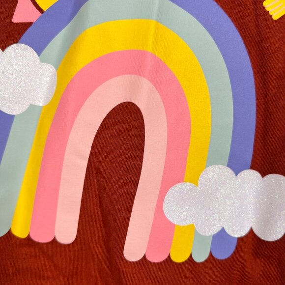 Cat & Jack Burnt Orange Rainbow Tee - Picture 2 of 9